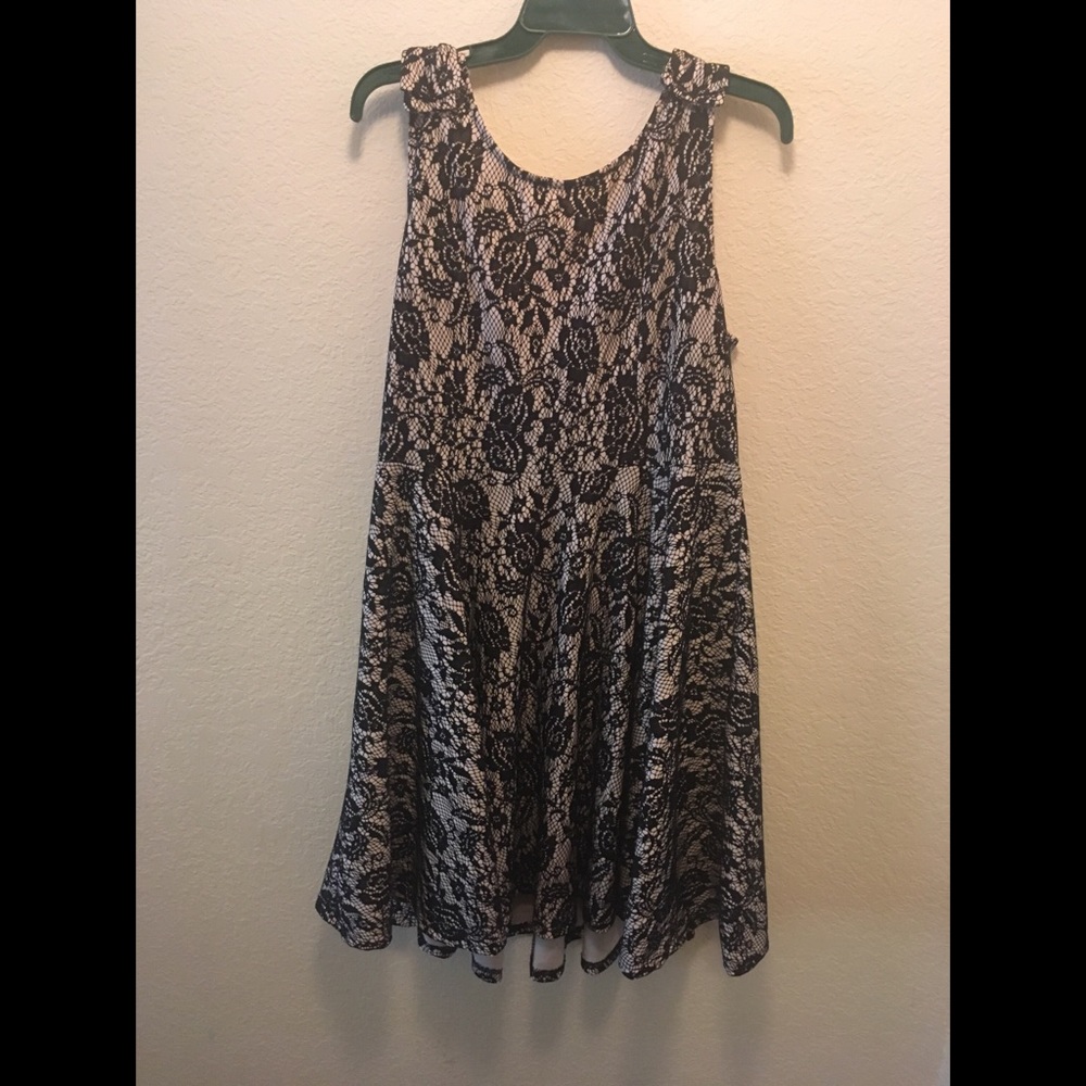 Lace Black and Cream Dress